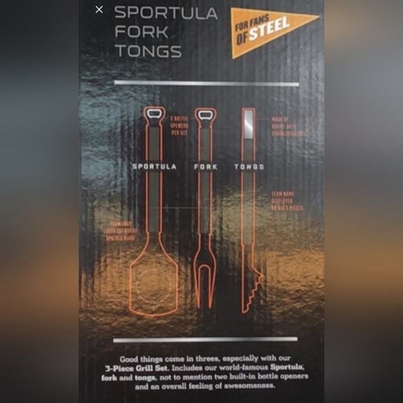 NFL New England Patriots 3 Piece Grill Set - Picture 5 of 5